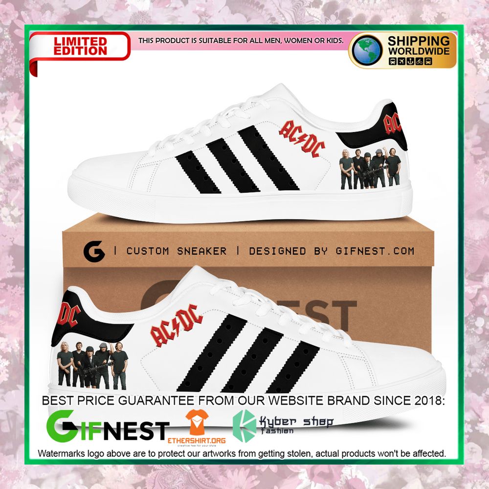 ACDC Band weiß STSM Low Top Schuhe