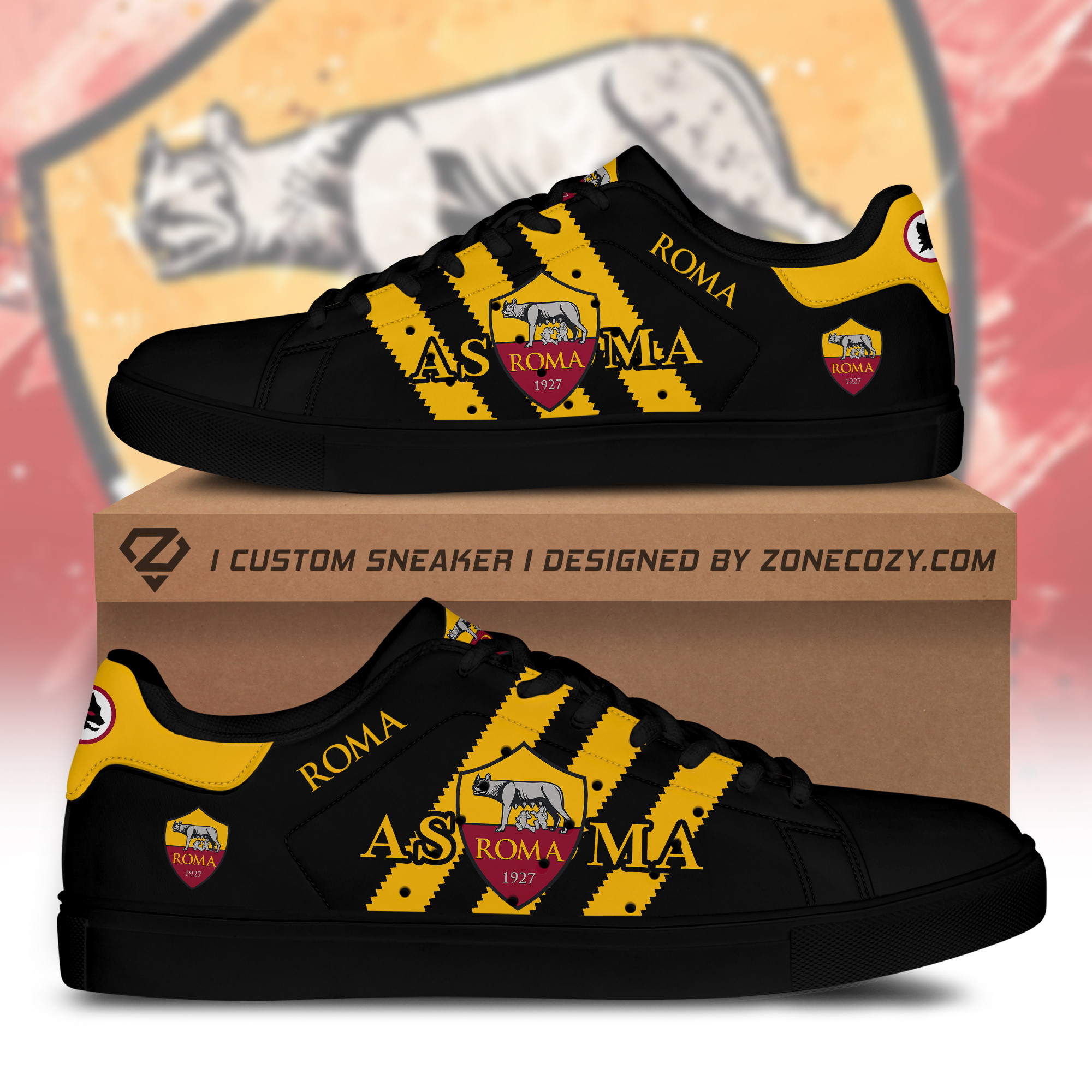 Associazione Sportiva Roma Custom Low Top Schuhe Q261001