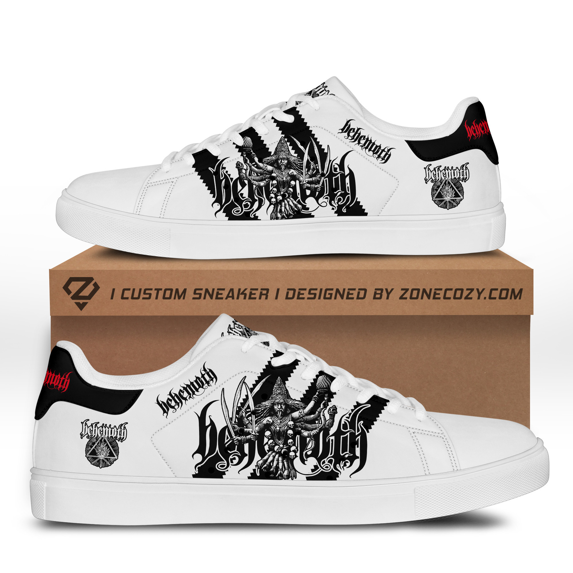 Black Metal Behemoth Death Custom Smith Schuhe Q290204 Black Metal Behemoth Death Custom Smith Schuhe Q290204