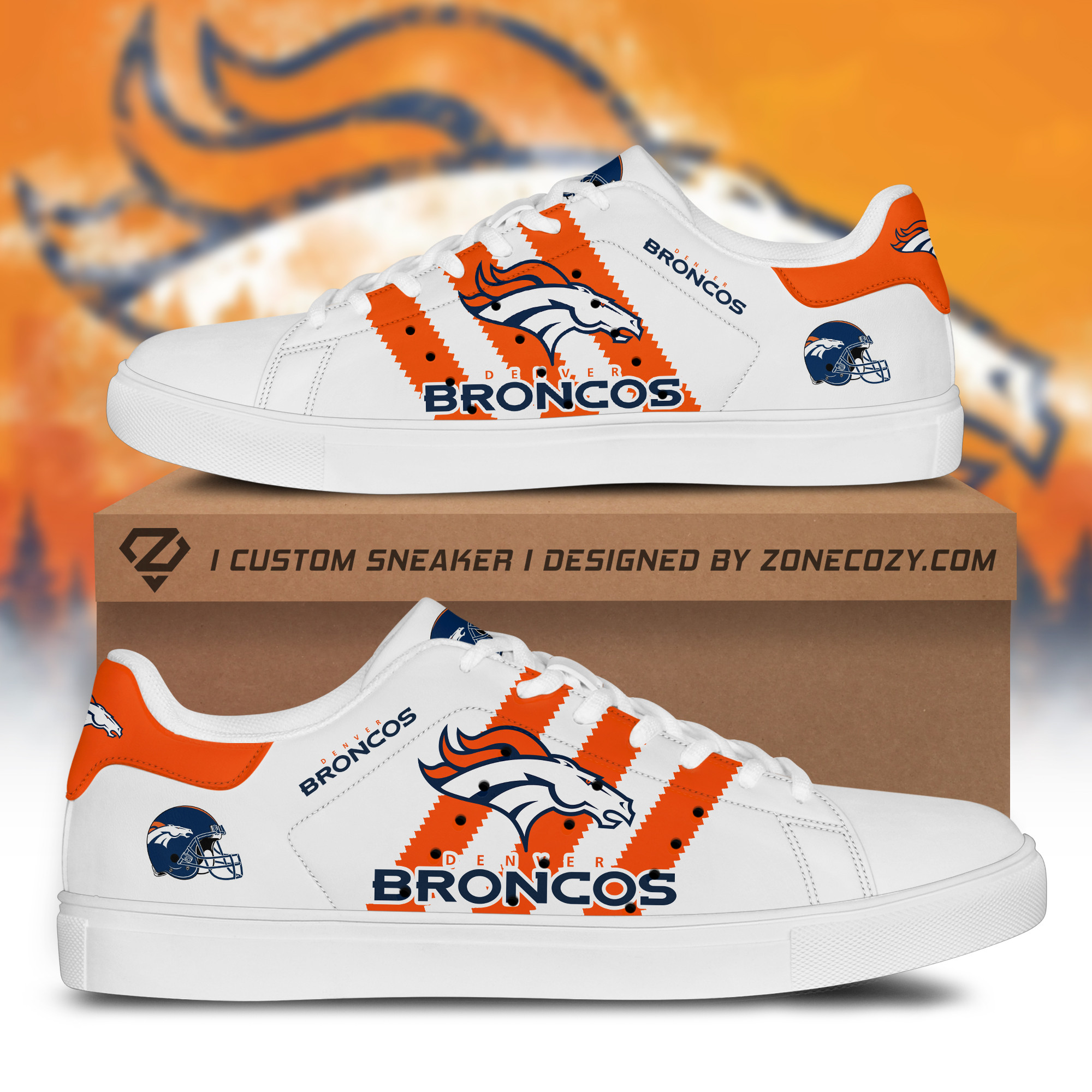 Denver Broncos Custom Low Top Schuhe S091005 Denver Broncos Custom Low Top Schuhe S091005
