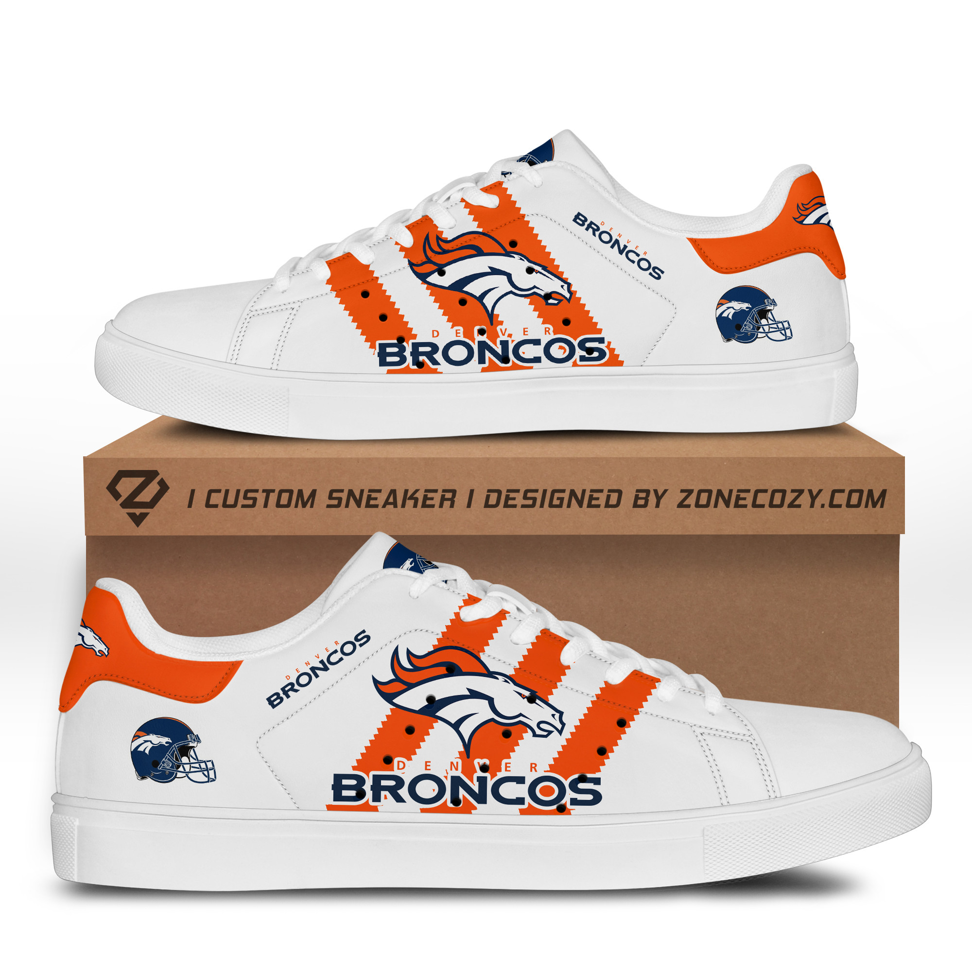 Denver Broncos Custom Low Top Schuhe S091005 Denver Broncos Custom Low Top Schuhe S091005