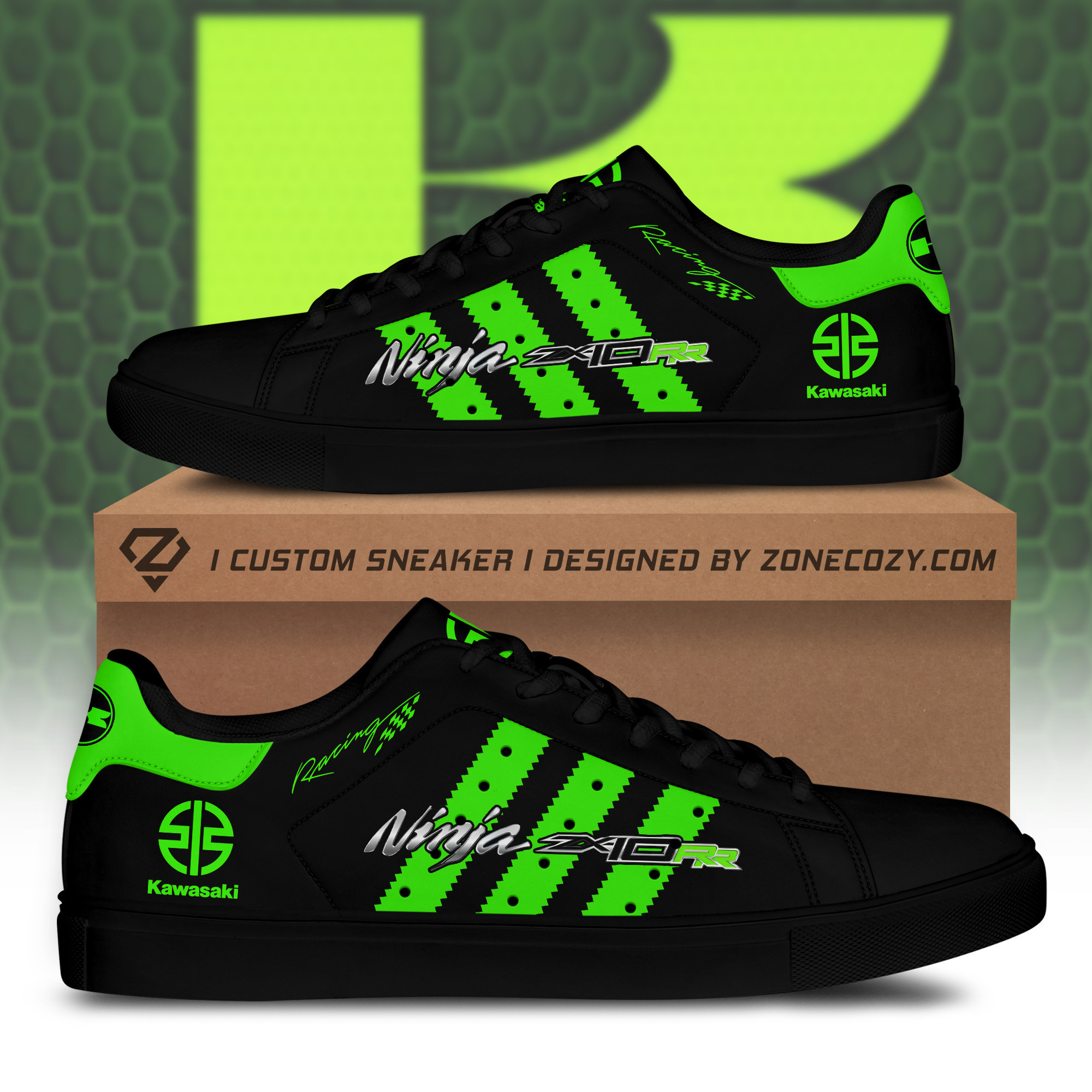 Kawasaki ZX10RR Racing Custom Low Top Schuhe S111004