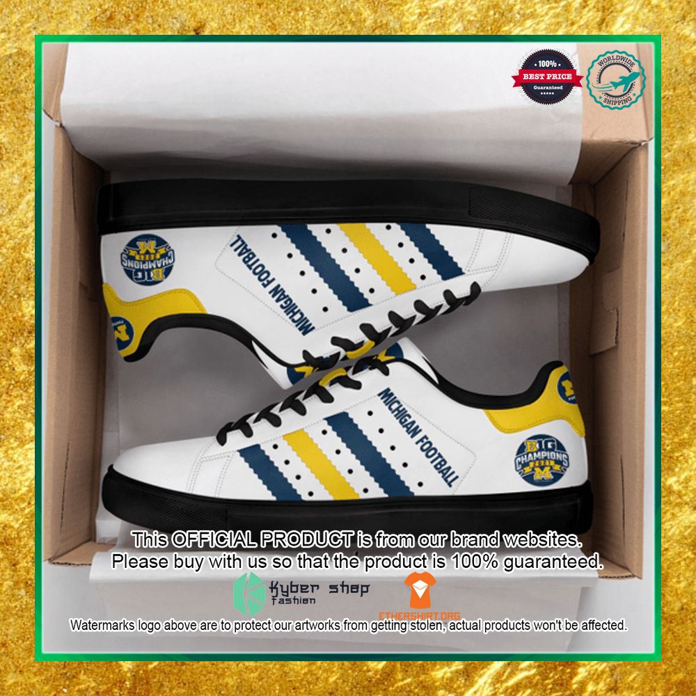 Michigan Wolverines Football weiß STSM Low Top Schuhe Michigan Wolverines Football weiß STSM Low Top Schuhe
