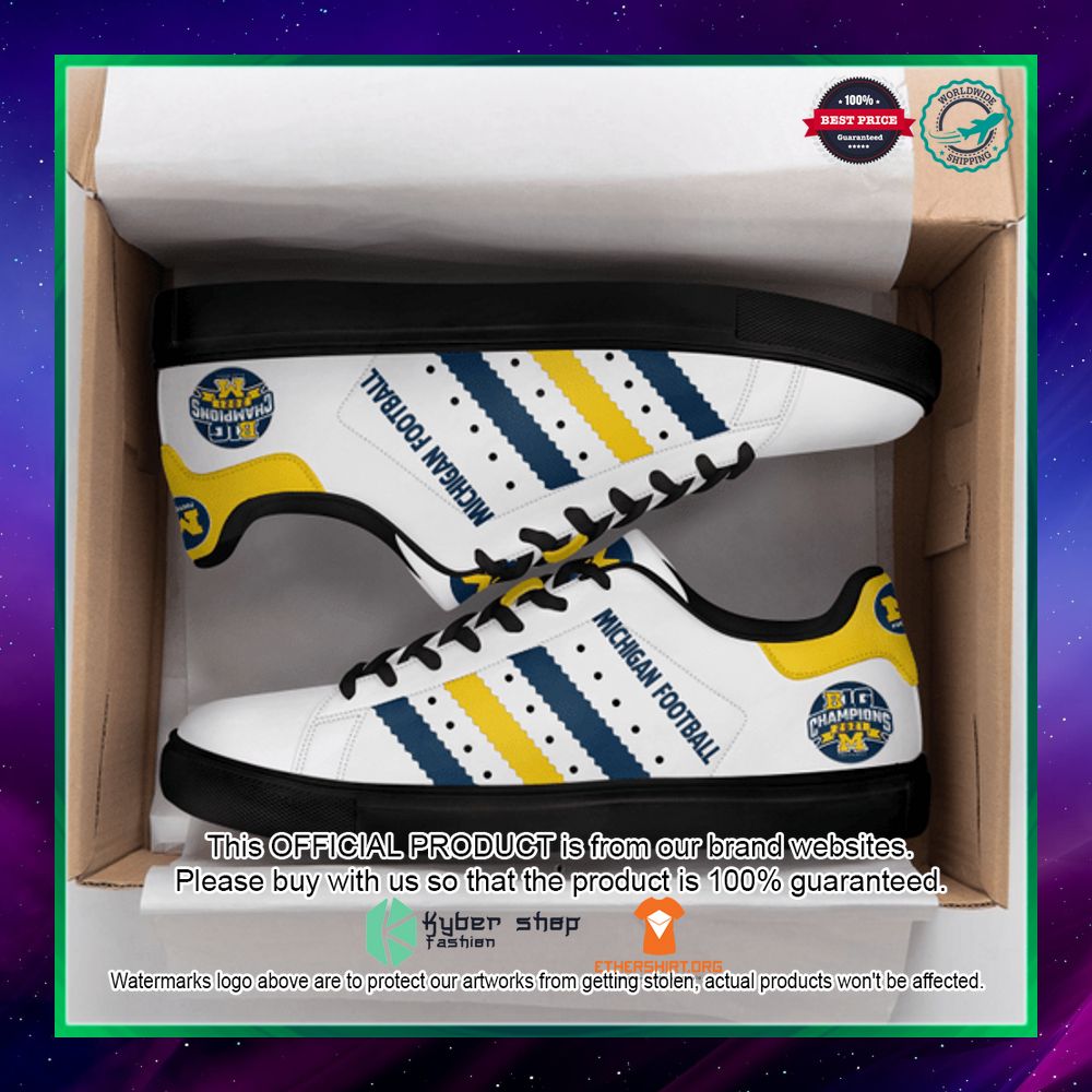 Michigan Wolverines Football weiß STSM Low Top Schuhe Michigan Wolverines Football weiß STSM Low Top Schuhe