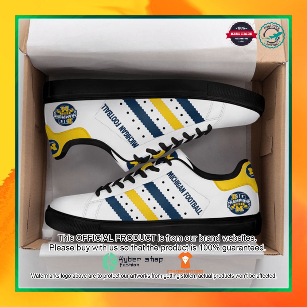 Michigan Wolverines Football weiß STSM Low Top Schuhe Michigan Wolverines Football weiß STSM Low Top Schuhe