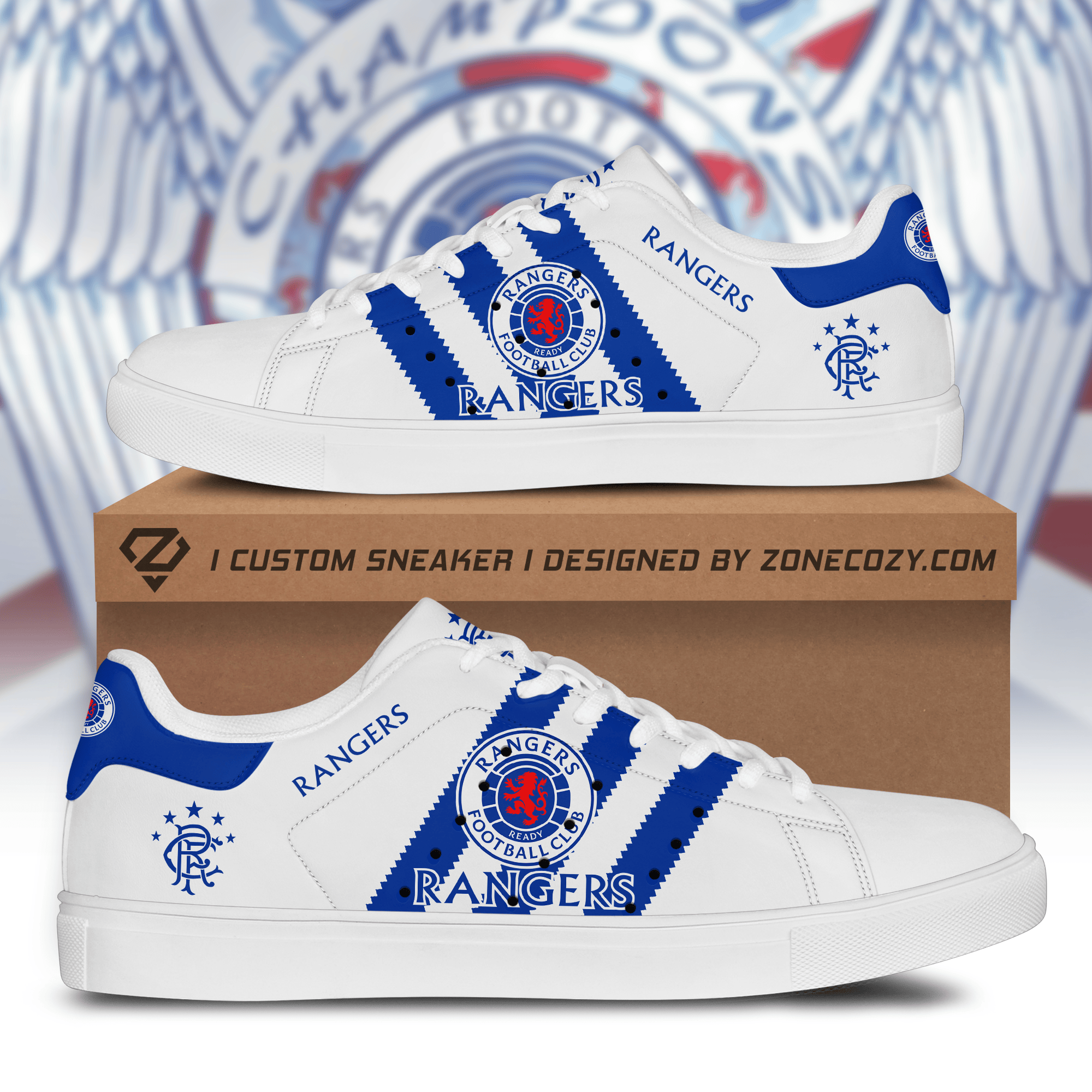 Rangers FC Custom Low Top Schuhe S161003 Rangers FC Custom Low Top Schuhe S161003