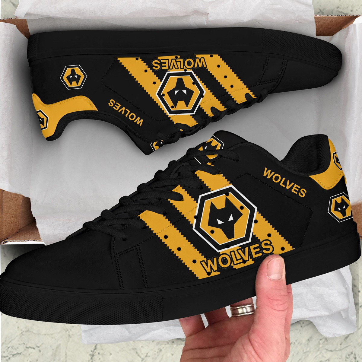 Wolverhampton Wanderers Custom Low Top Schuhe S040901 Wolverhampton Wanderers Custom Low Top Schuhe S040901