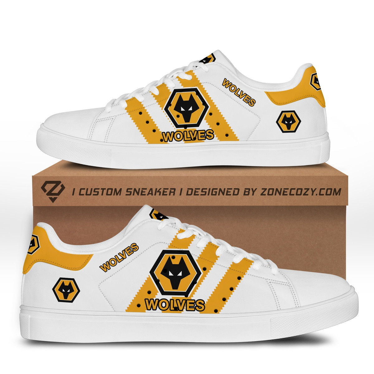 Wolverhampton Wanderers Custom Low Top Schuhe S040901 Wolverhampton Wanderers Custom Low Top Schuhe S040901